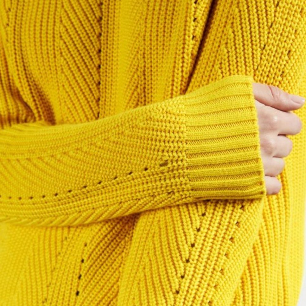Ted Baker Hendrik Knit Crewneck Sweater in Yellow, Size 4 (Large) - Picture 6 of 16